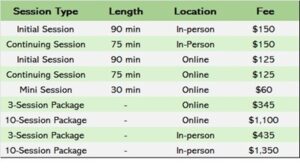 Fee Schedule